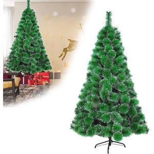Kunstkerstboom 210 cm met sneeuweffect en metalen standaard - Perfect voor sfeervolle kerstdecoratie