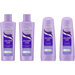 Andrélon Zilver Care Pakket - 2 x Shampoo & 2 x Conditioner