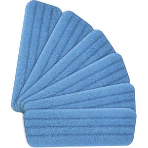 Famanu - Mop Pad, 6 Stuks Dweildoeken, Microfiber Vervanging Pad, Wasbare Dweilpads,Hergebruiken microvezelpads, voor Alle Spray Mops en alle vloeren (blauw)