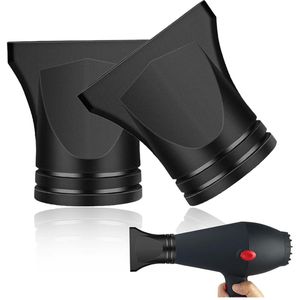 2-pack föhn opzetstukken Universele zwarte plastic föhn mondstuk vervanging voor thuis of professionele haarsalon styling tools Blaast buitendiameter 4,2 cm tot 4,6 cm