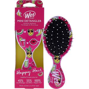 WetBrush - Mini Happy Hair - Haarborstel - Smiley Ananas - UltraSoft