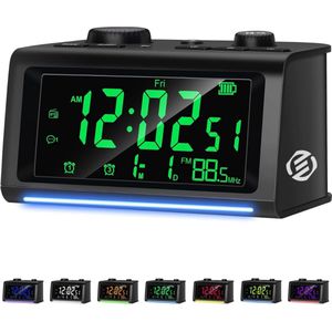 Equivera - Wekkerradio - Klokradio - DAB - Met Bluetooth - 3-in-1 Functie