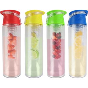 FIGURETTA familie-set - 4x waterfles - 0.7 ltr - BPA-vrij - 4 kleuren