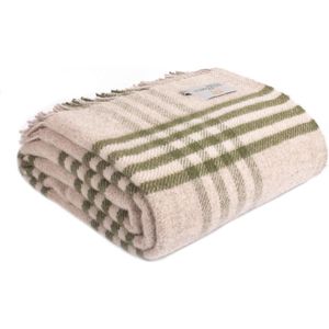 Sprei Grote Schotse Ruit Groen - 140x240 - Nieuw Wol - Tweedmill UK