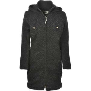 Pure Wool damesvest lang WJK-1709 Antraciet - antraciet - XL