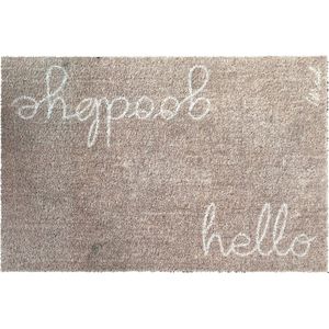 Mad About Mats - Isla - hello goodbye - deurmat - schoonloop/scraper - wasbaar - 50x75