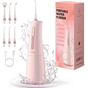 Draadloze Waterflosser met 4 Modi en 6 Sproeiers voor Optimale Mondverzorging