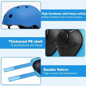 Gear Set beschermingsset voor kinderen - 7-in-1 - fietshelm voor skateboard longboard - stuntscooter fiets rolschaatsen .