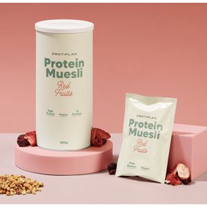 Protiplan | Protein Muesli Rode Bessen | Koker | 450 gram (15 porties) | Perfect voor een koolhydraatarm ontbijt of lunch