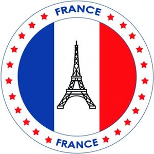 25x Bierviltjes Frankrijk thema print - Onderzetters Franse vlag - Landen decoratie feestartikelen