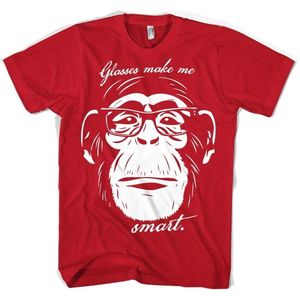 Hybris Glasses Makes Me Smart T-Shirt Red-XL