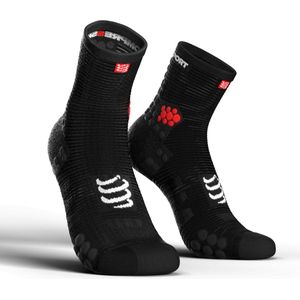 Compressport Pro Racing Socks V3.0 Run Hi Smart Black Hardloopsokken - maat 35-38