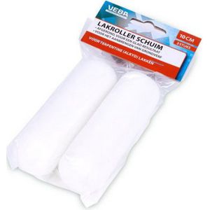 Verfrol schuim 10cm 2 zijdes afgerond (2 stuks)