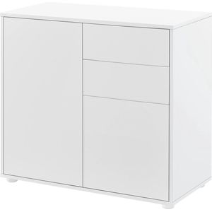 In And OutdoorMatch Commode Wilford - Duw en Open - 74x79x36 cm - Wit Mat - Spaanplaat - Modern Design