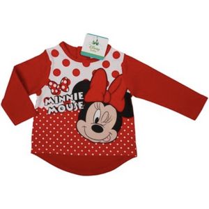 Disney Minnie Mouse Shirt - Lange Mouw - Rood - Maat 68