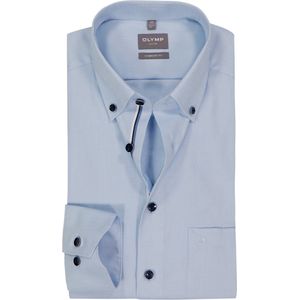 OLYMP - Luxor - Overhemd - Lichtblauw - Comfort Fit - Strijkvrij