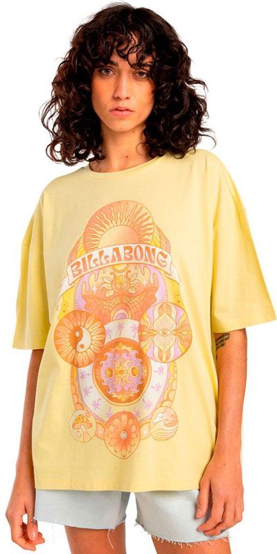 Billabong Surf Mandala T-shirt Met Korte Mouwen Geel S Vrouw