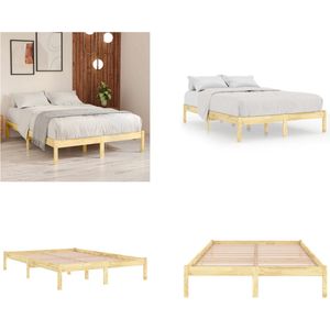 vidaXL Bedframe massief hout 150x200 cm 5FT King Size - Bedframe - Bedframe - Bed Frame - Bed Frames