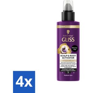 4 x Gliss - Scalp & Root Activator - Siliconenvrij - Voor Gezonde Hoofdhuid - 100 ml - Haar Serum - Haargroei Stimuleren - Dun Haar - Haarverlies - Hoofdhuid Verzorgen