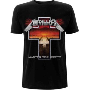 Metallica - Master Of Puppets Cross Heren T-shirt - L - Zwart