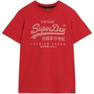 Superdry Classic Vintage Logo Heritage T-shirt Met Korte Mouwen Rood L Man