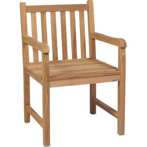 vidaXL Tuinstoelen 4 st met antraciet kussens teak Tuinstoelen - Teak Hout - Buitenseizoen - Lounge Set - Tuinset - Buitenkamer