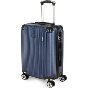 BRUBAKER Handbagage Koffer London - Reiskoffer met Cijferslot, 4 Wielen en Comfortabele Handgrepen - 37 x 56 x 22 cm ABS Trolley - Hardcase Trolley (M - Blauw)