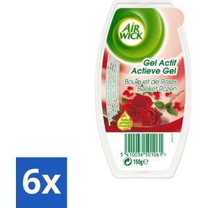 Air Wick Gel - Luchtverfrisser - Rozen - 150g - Voordeelverpakking - 6 stuks