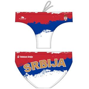 Turbo Srbja Waterpolo Zwemslip Rood,Wit,Blauw 3-4 Years Jongens