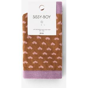 Sissy-Boy - Bruine sokken met hartjes
