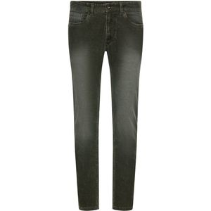 camel active - Slim Fit 5-pocket Broek - Bosgroen