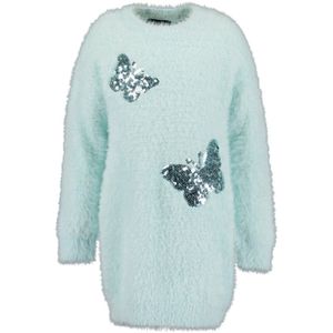 Blue Seven - Gebreide Jurk - Gletscher - Lange Mouwen - Ronde Hals