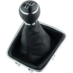Schakelzak schakelmanchet schakelpook zwart 5-versnellingen compatibel met VW Golf Plus 5 M 521 Tiguan I 5N Sharan II 7N - PU leder - reserveonderdeel