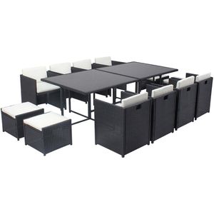Concept-U - Tafel en stoelen 12 backy backless cv cv zwart/wit MIAMI