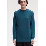Fred Perry Pique Stitch Jumper Dark Petrol