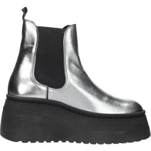 Steve Madden Pegasus Enkellaarsjes Plat - zilver - Maat 40