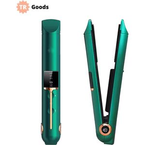 T.R. Goods - Draadloze Mini Stijltang met Powerbank functie - Oplaadbaar - Kleine Haar Stijltang - Hairstyler - Groen