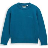 TOM TAILOR - Trui - Petrol - Wijde Pasvorm - Lange Mouw