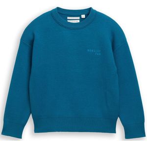 TOM TAILOR - Trui - Petrol - Wijde Pasvorm - Lange Mouw