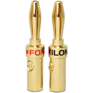 FOXILON HQ Banaanstekkers 4mm (paar)