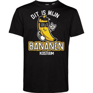 T-shirt Bananen Kostuum | Carnavalskleding heren | Carnaval Kostuum | Foute Party | Zwart | maat M
