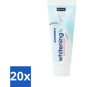 20 x Sence - Whitening - Tandpasta - Met Fluor - 75 ml - Tandpasta Whitening - Fluoride Tandpasta - Wittere Tanden - Frisse Adem - Vegan Tandpasta