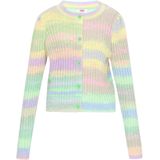 MYMO - Gebreid Vest - Pastelblauw - Knoopsluiting - Lange Mouw