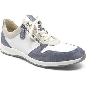 Hartjes, 262.2318/31 23.17, Extra smalle Blauw combi sneaker wijdte D