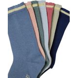 Kniekousen - 7 Paar - Blauw - Lurex - Zacht en Sterk Tricot