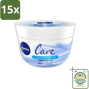 15 x NIVEA - Bodycrème - Verzorging - Voedend - Snel Intrekkend - 200 ml - Grootverpakking - Voedende Crème - Gezicht En Lichaam - Hydraterend - Hydrowax - Huid Verzorging