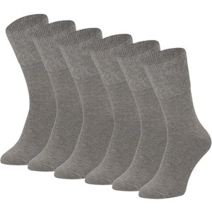 Marco Rossi - Diabetes Sokken - Niet Knellende Naadloze Sokken - 6 paar - Grijs - Maat 35-38 - Modal Antipress Sokken - Medische Sokken - Sokken Zonder Elastiek