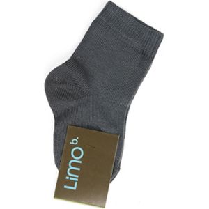 Sokken 6-12 mndn antraciet biologisch katoen