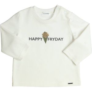 Gymp - Longsleeve Aerodoux "Happy Fryday" - Off White/Green - maat 98