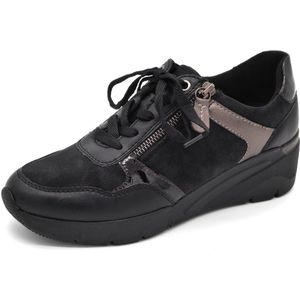 Jana - Laced Vegan Sneakers - Zwart - Dames